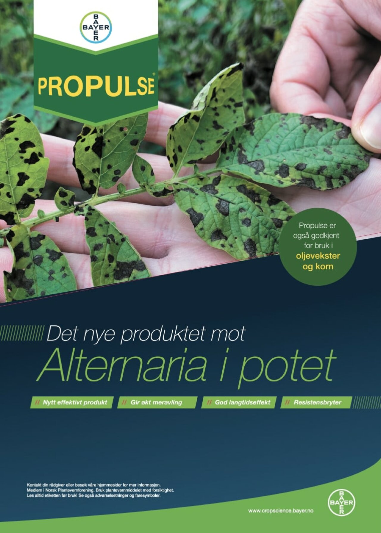 Annonse, Propulse - mot soppsykdommer i vår- og høstbygg, havre, høst- og vårhvete, rug og rughvete samt raps, rybs og potet.