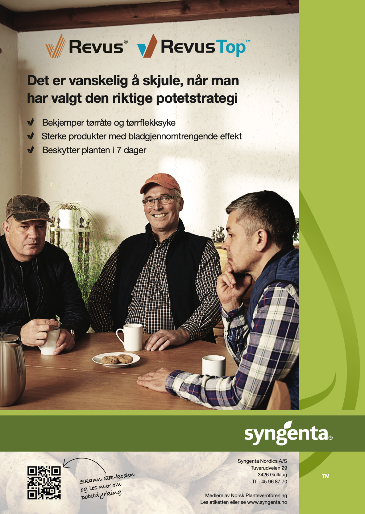 Annonse, Revus 250 - sterke produkter med bladgjennomtrengende effekt, bekjemper tørråte og tørrflekksjuke.